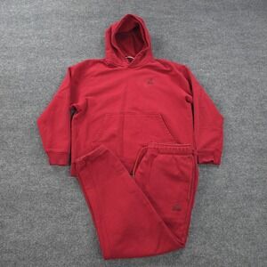 Jordan Tracksuit Sweatsuit Mens XL Red Essentials Fleece Hoodie Jogger Pants